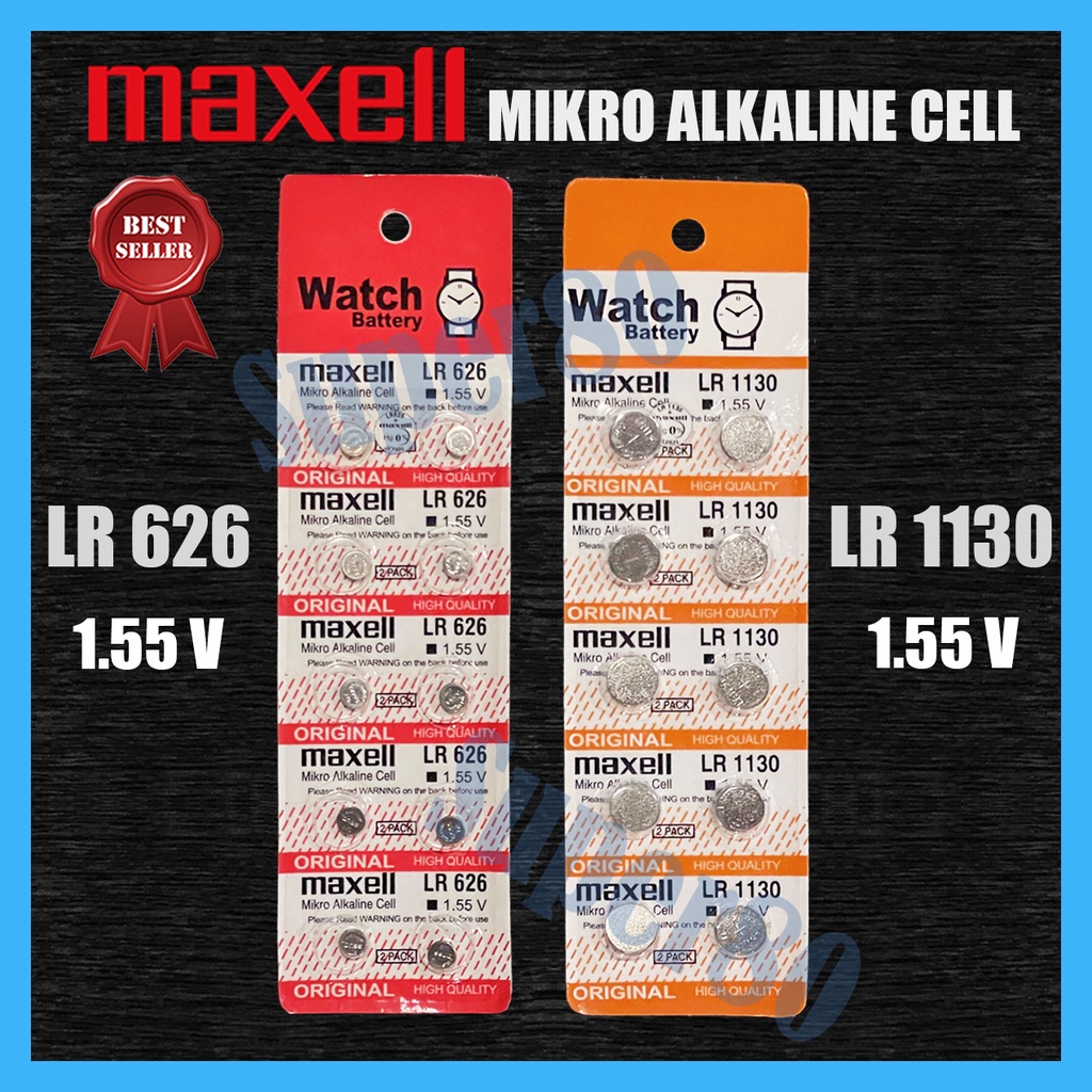 Baterai LR1130 AG10 &amp; LR626 AG4 Maxell Murah Batere Batrei Batre Battery Baterei AG 4 10 LR 626 1130 377 LR66 389 390