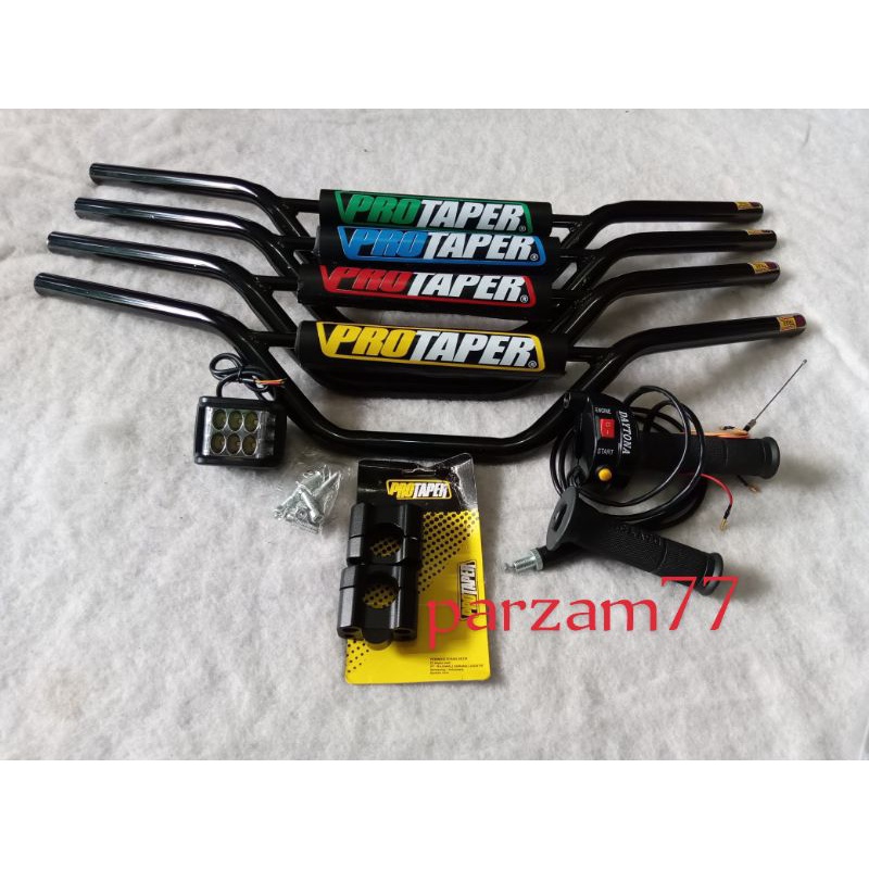 paketan stang trail.raiser stang cnc.gasspontan.lampu motor 6 mata