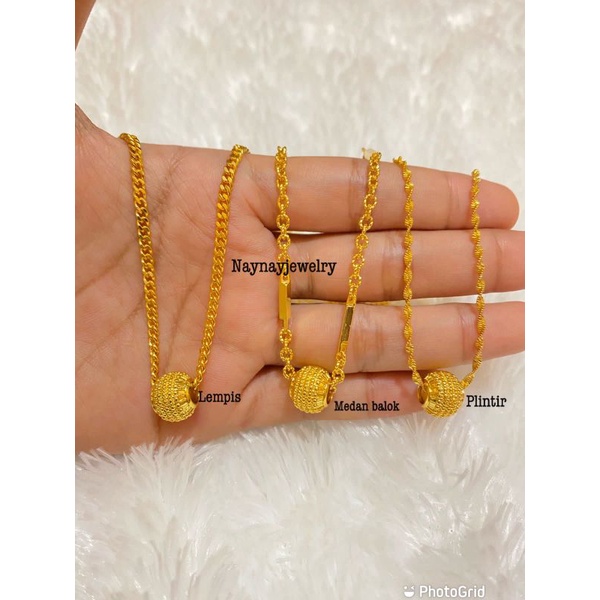 Kalung Koin Lapis Emas 24k / Mirip warna Emas 24k anti pudar