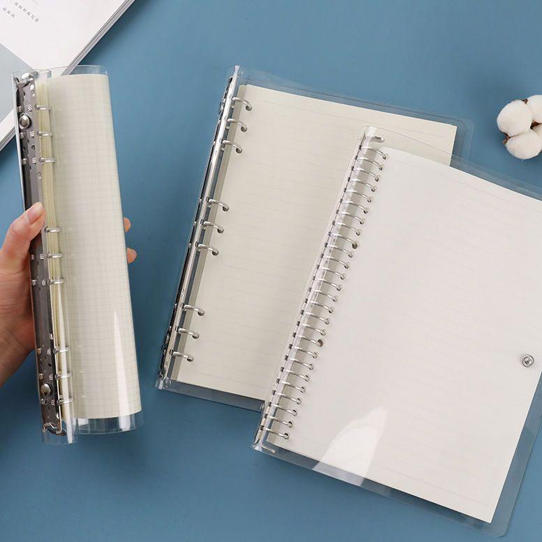 

௹ 9 ring binder transparan A4 B5 - journal planner notebook buku tulis catatan polos [thehanscorner］ ヵ