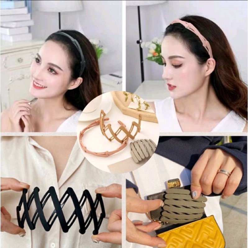 BANDO LIPAT WANITA BANDO KOREA UNIK IMPORT UNTUK TRAVELING HEADBAND KOREA JEPIT KOREA IKAT RAMBUT KOREA BANDO UNIK