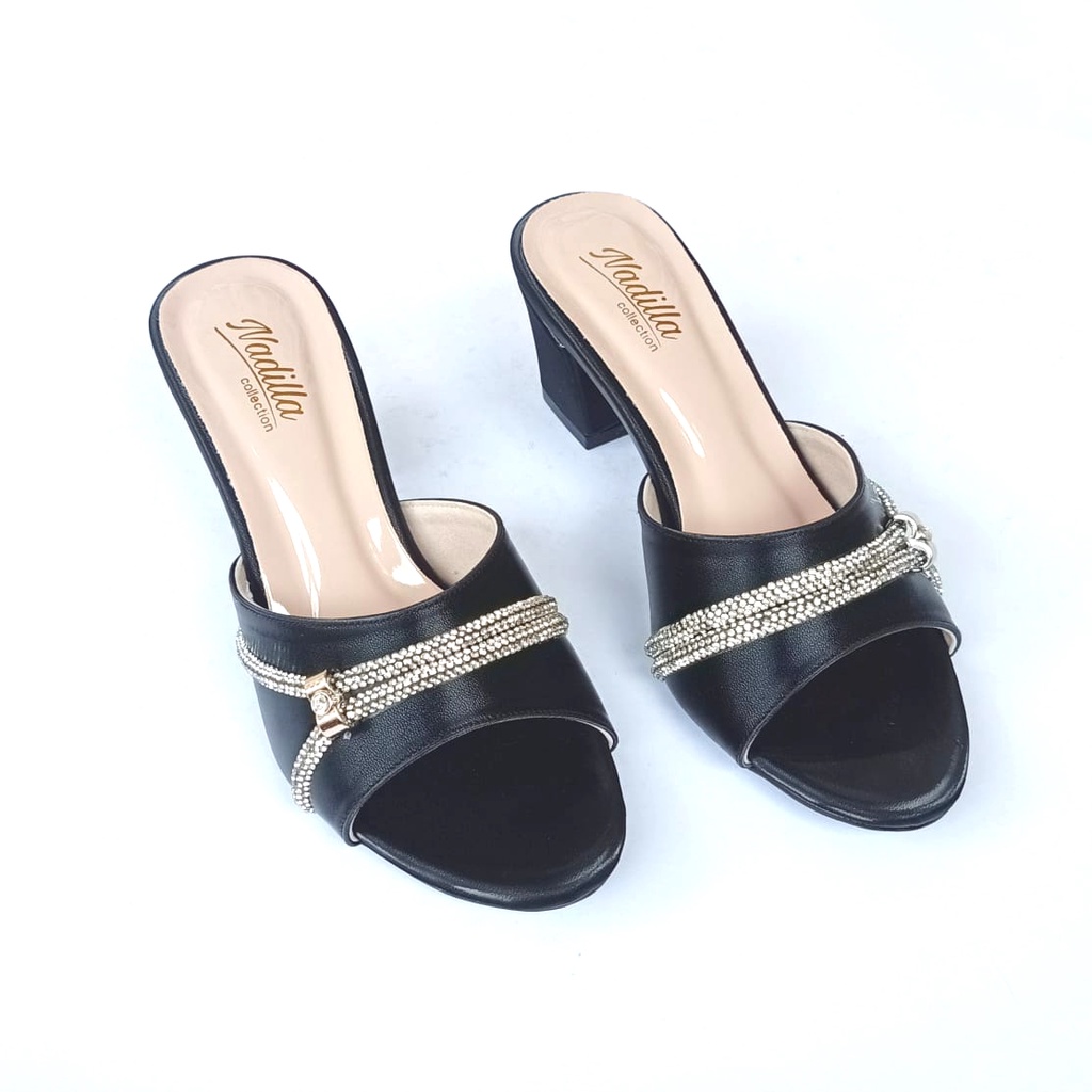 Sandal Pesta Nadilla 5584 Heels wanita Heels Kondangan 5cm Sendal Casual