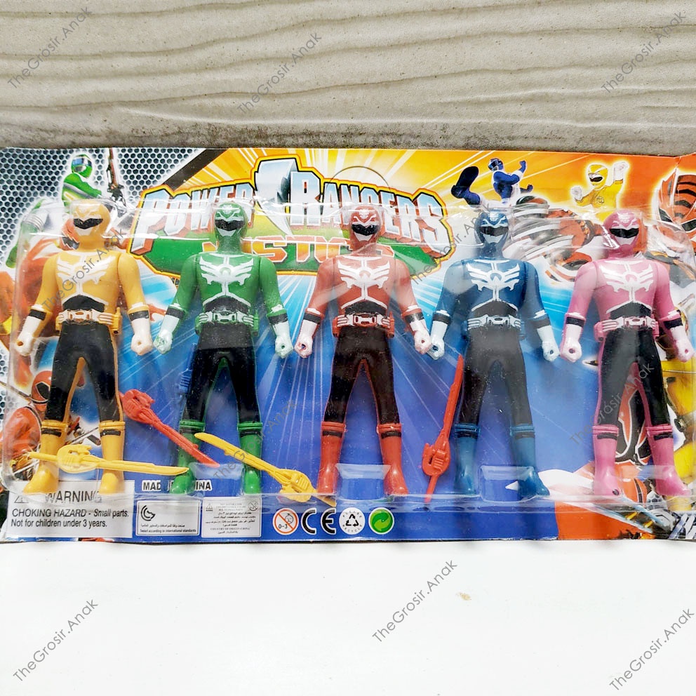 Power Super Rangers 15x28cm Mainan Mini Action Figure Superhero