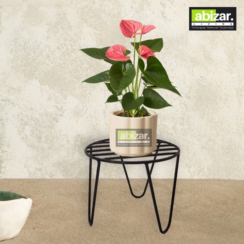 Mini Standing Pot Bunga Besi Modern Rak Bunga Besi Dudukan Pot Bunga Rak Bungan Minimalis Tatakan Po