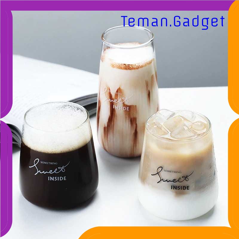 TG - DPR OLOEY Gelas Cangkir Kopi Glass Coffee Mug Sweet Inside 450ml - 0081