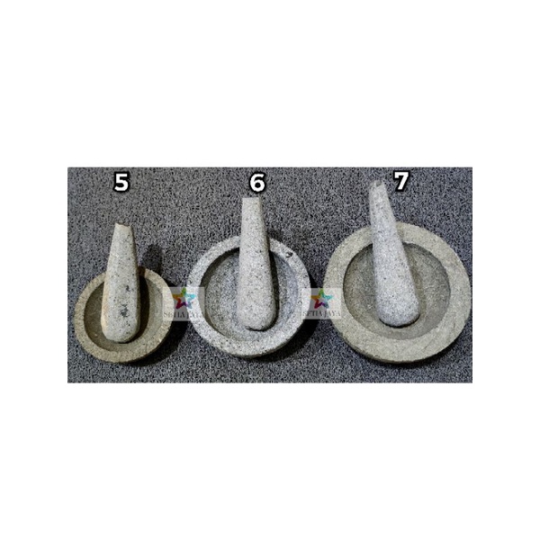 LESUNG BATU ASLI + ULEKAN BATU UKURAN 7