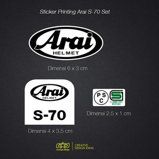 Ready stok langsung Kirim sticker helm Arai / Sticker Set helm Arai / Sticker Set helm Arai S-70 S70