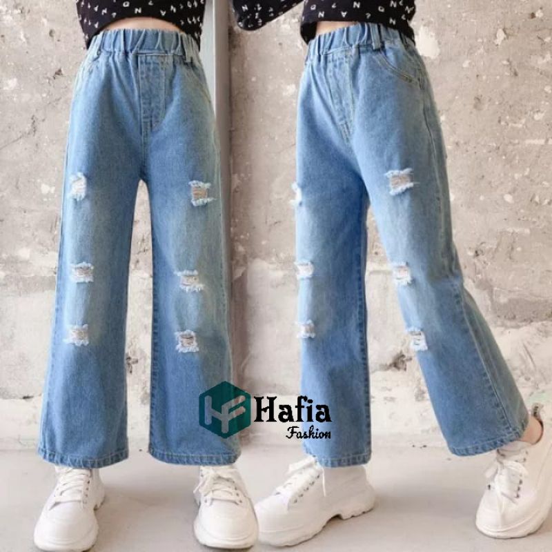 Kulot Jeans Anak Sobek Ripped Usia 7-12 Tahun