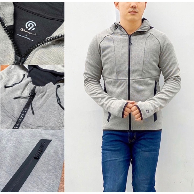 C9 VICTORY FLEECE FULL ZIP JACKET GREY MARL By C9 CHAMPION ORIGINAL