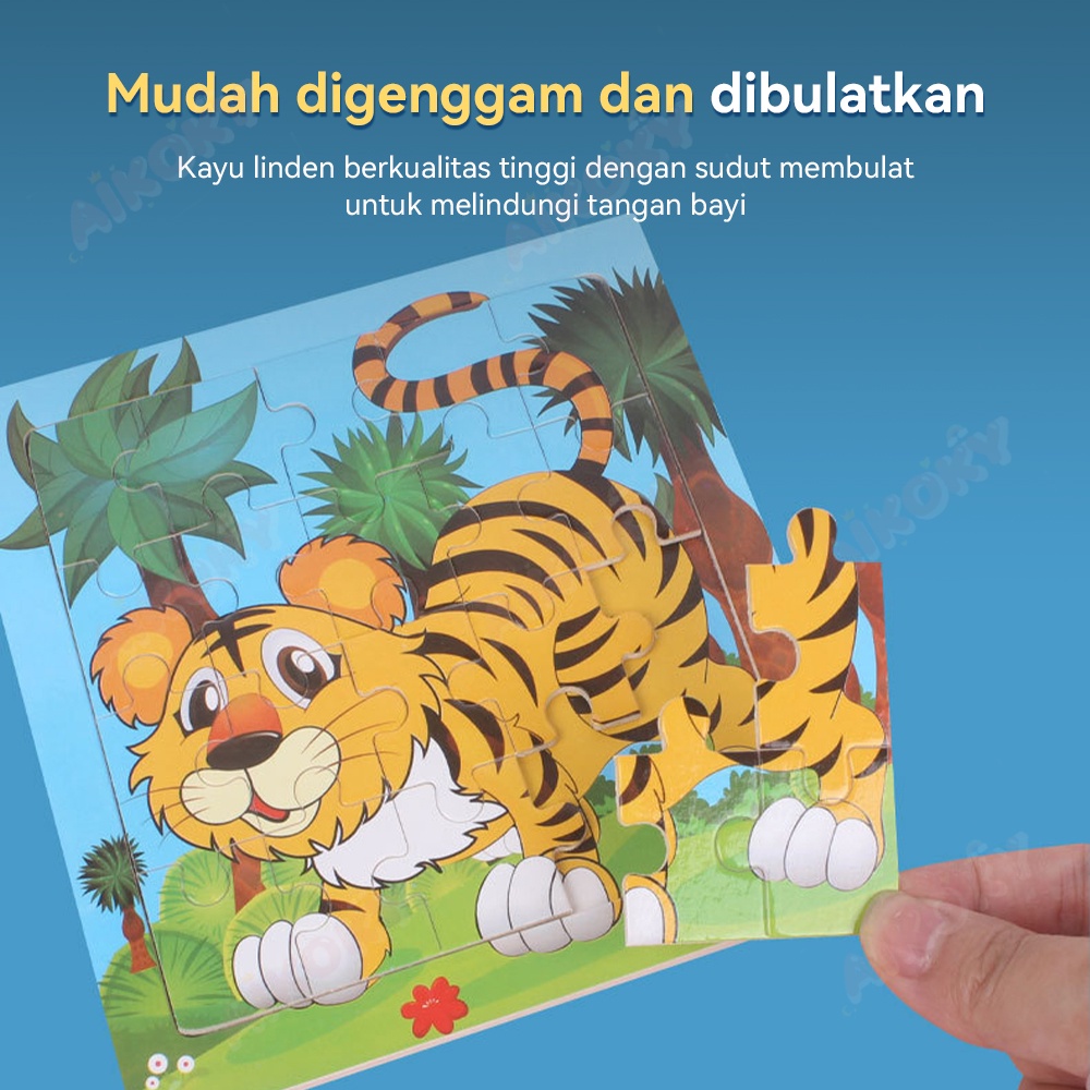 Aikoky Puzzle hewan mainan edukasi anak menarik