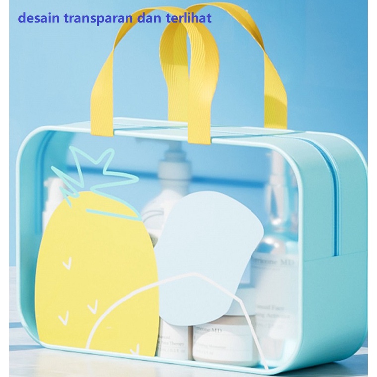 Tas Kosmetik Travel Bag Pouch Kosmetik wash bag Tas Make up Pouch Tas berenang Transparan Tahan Air