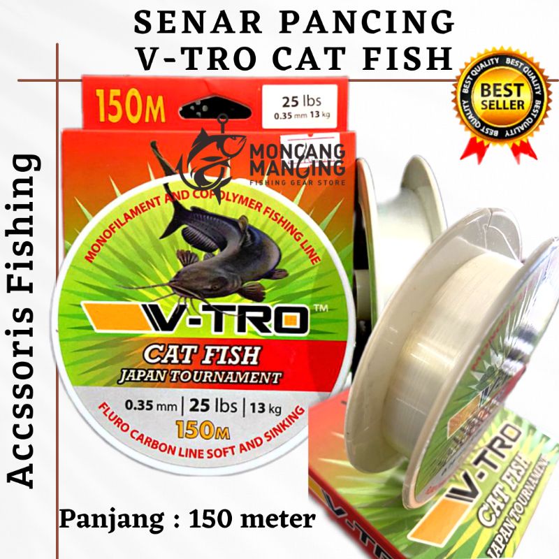 SENAR PANCING V-TRO CATFISH 150 METER SENAR GALATAMA KUAT ANTI MLINTIR TERLARIS