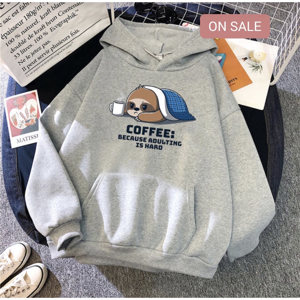 COFFE ISHARD Jumper Hoodie II Sweater Hoodie Trendy II Sweter Oblong Topi Sz M - XL Anak &amp; Dewasa ( Pria &amp; Wanita )