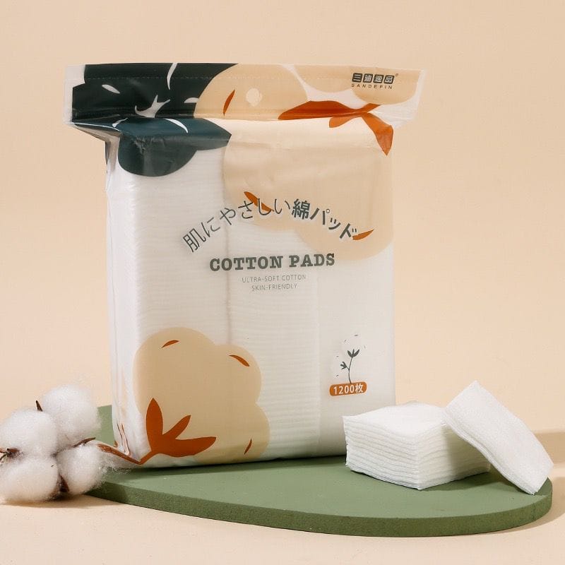 Facial Cotton Pads 1200pcs Kapas Tipis Pembersih Make Up Kapas Pembersih Wajah Make Up Remover Kapas