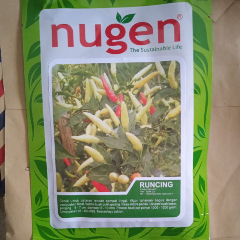 benih cabai rawit RUNCING NUGEN, 10 gram exp 05-2024