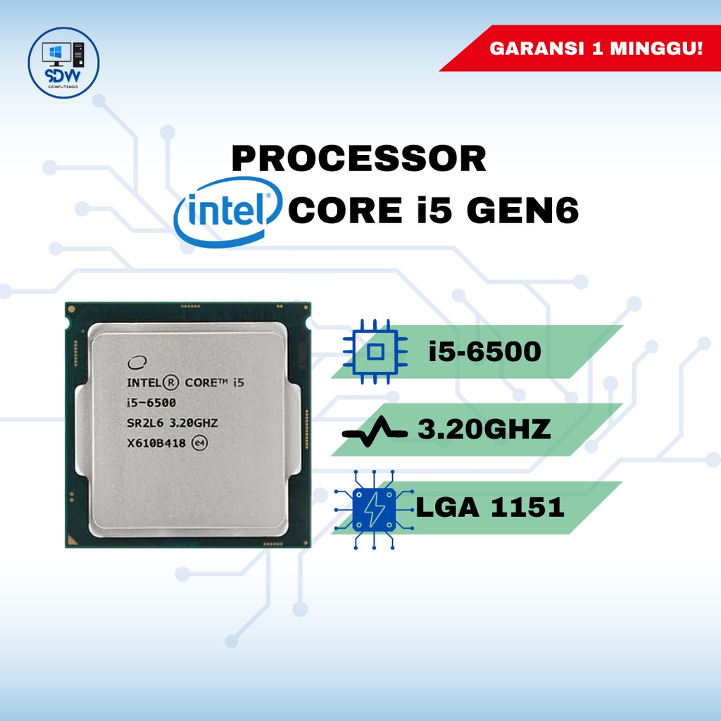 PROCESSOR Core i5 Gen 6