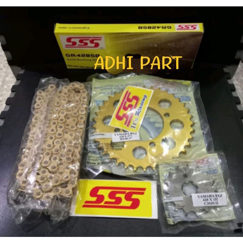 girset gearset gear set SSS rx king GOLD + rantai sss GOLD