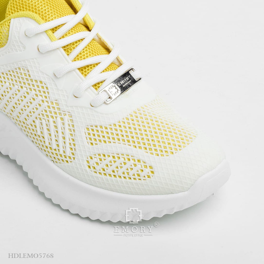 SEPATU WANITA EMORYSTYLE Flexknit Sneakers  HDLEMO 5768 MB WHITE BLACK