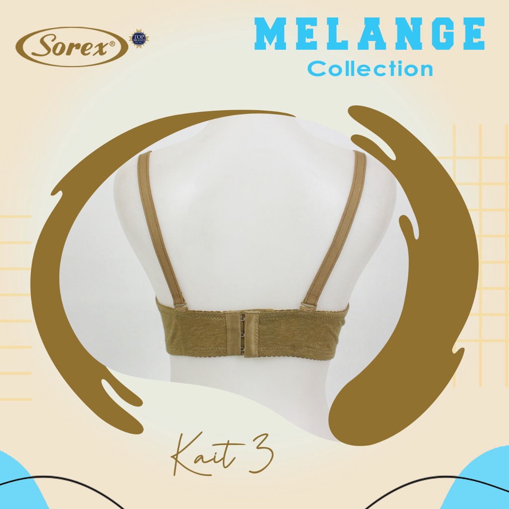 BH Sorex 11105 Melange Collection / Bra Wanita Sorex Kawat Busa Sedang Kancing 3 Pilih Warna | Bwr