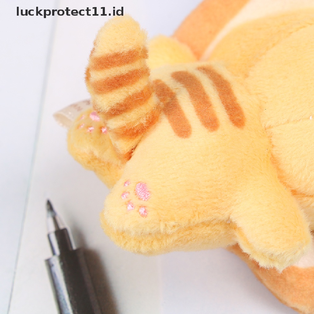 /Fashion Hot// Fashion// Roti Bakar Kucing Cat Plush Doll Liontin Boneka Kecil Kucing Kuning Hiasan Gantung.