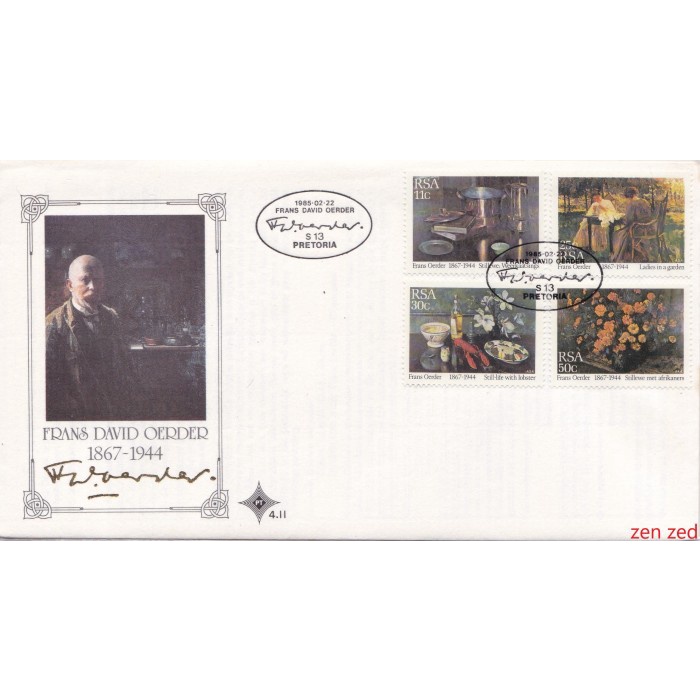 

A676 Prangko Afrika Selatan FDC 1985 Paintings by Frans Oerder 1 Pcs