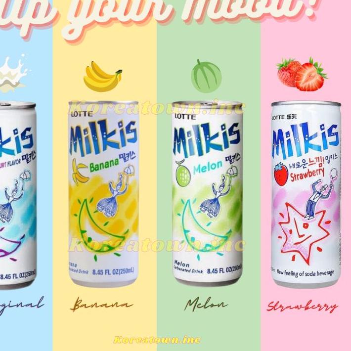 

MILKIS LOTTE MILKIS ORIGINAL MILKIS MELON MILKIS STRAWBERRY MILKIS BANANA LOTTE MILKIS