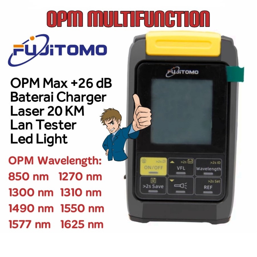 OPM Multifunction FUJITOMO FTM 4IN1 B20 - Optical Power Meter FUJITOMO