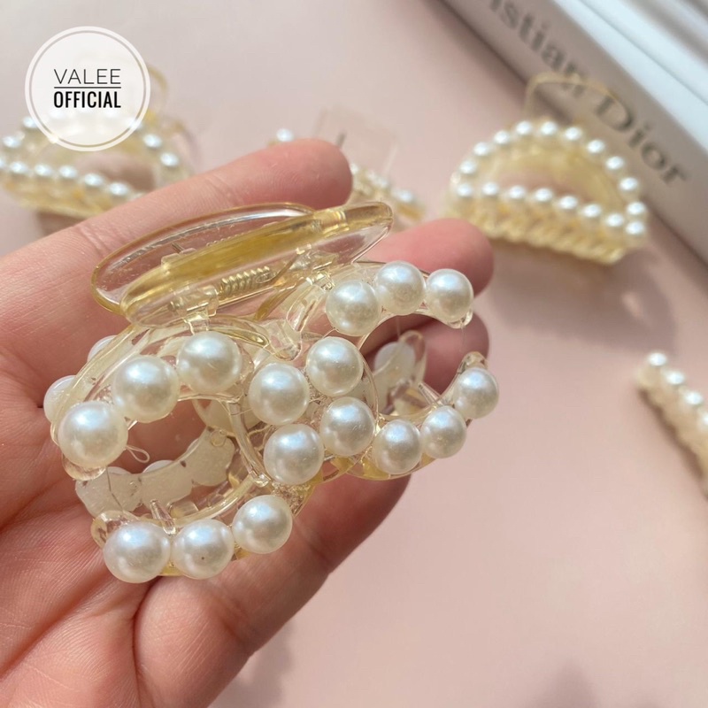 KLIP JEPIT RAMBUT WANITA MUTIARA ELEGAN KOREA KOREAN ELEGANT STYLE HAIR CLAW CLIPS WITH PEARLS