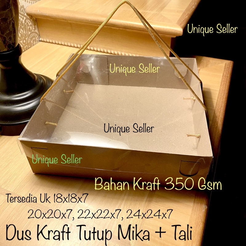 [10 pcs] Dus KRAFT Tali Tutup Mika Uk 18x18 20x20 22x22 24x24 25x25 / Dus Box Kotak Nasi R8 R10k R10b KRAFT 18x18x7 20x20x5 20x20x7 22x22x5 22x22x7 24x24x7 20x20x10 22x22x10 25x25x5 25x25x10 / Dus Bos Kotak Hampers R8 R10k R10b KRAFT Uk 18 20 22 24 25