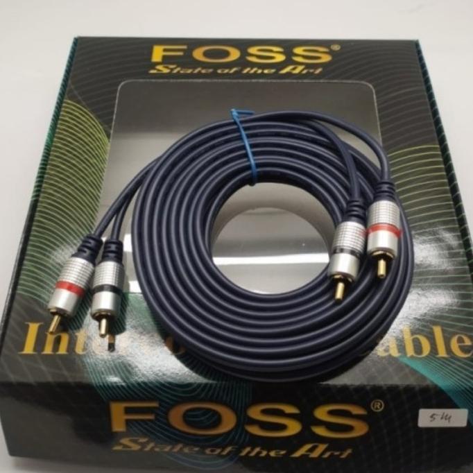 KABEL RCA MEREK FOSS PANJANG 5 METER RCA AUDIO MOBIL