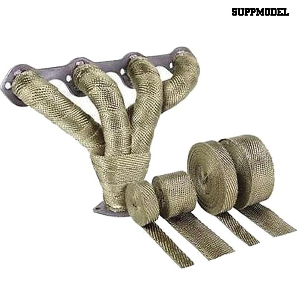 [Auto] Isolasi Bungkus Pipa Knalpot Motor Mobil Strip Tahan Panas Dengan 4ikat Baja