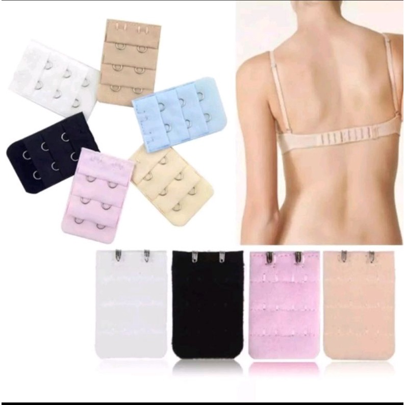 PENGAIT BH TAMBAHAN 3 Kait 2 Kait Karet Sambung BH 2 Baris Extension Pengait