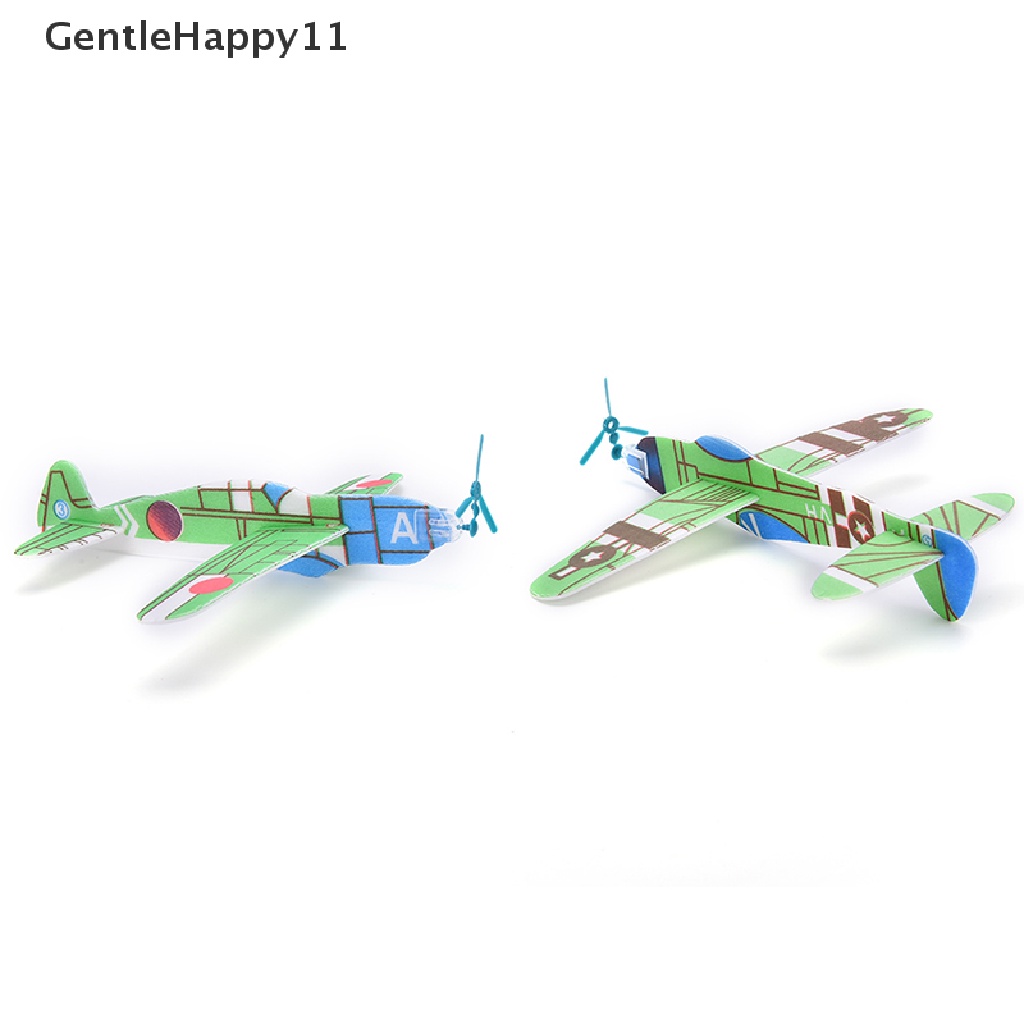 GentleHappy 12PCS/Set Foam Glider Prop Flying Gliders Plane Aeroplane Kids Children DIY Toys id