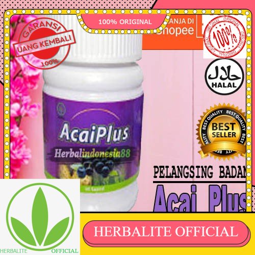100% ORIGINAL (BISA COD) Acaiplus NASA Asli 100% - Acai Plus NASA Pelangsing Tanpa Diet dan Menguran