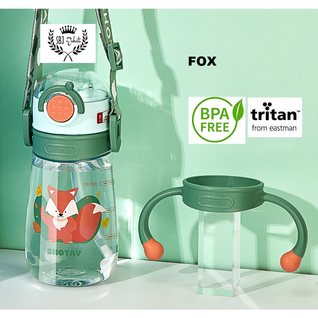 BOTOL MINUM ANAK FUN FOREST TRITAN BPA FREE 510ML DUAL FUNGSI TALI DAN HANDLE