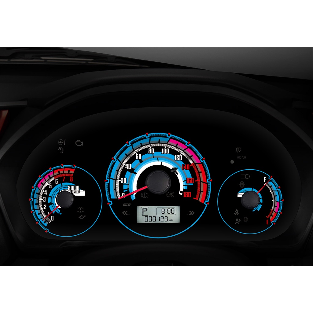 Custom Speedometer Brio/Mobilio Techno Blue