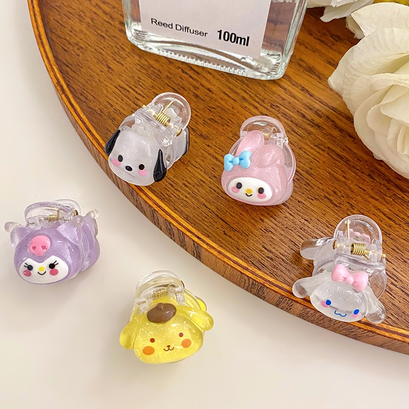 COD❤️Jepit Rambut Sanrio Lucu Anak Dan Wanita Cute Bentuk Kartun Korea Gaya Kuromi Melody Purin Cinnamoroll Pochacco Bahan Akrilik