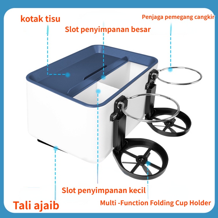 Kotak Sandaran Mobil/pemegang Cangkir Air/kotak Handuk Kertas Multi-fungsi/kotak Penyimpanan Mobil