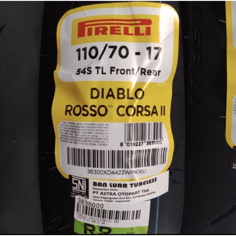 Jual Pirelli Diablo Rosso Corsa Ii Ban New Harga Ban