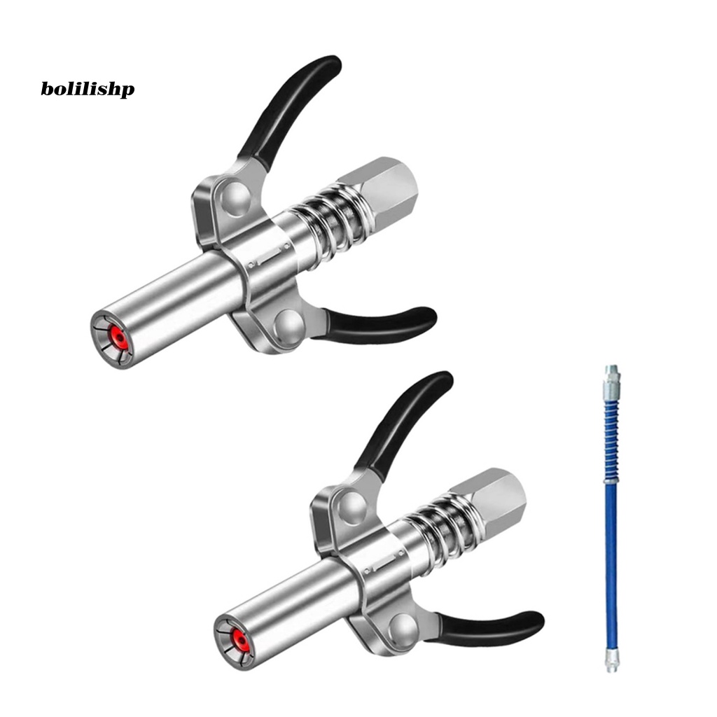 &lt; Bolilishp &gt; 1set Pasokan Bengkel Grease Nipple Model Umum Gear Type Lock Clamp Grease Nozzle Tekanan Tinggi