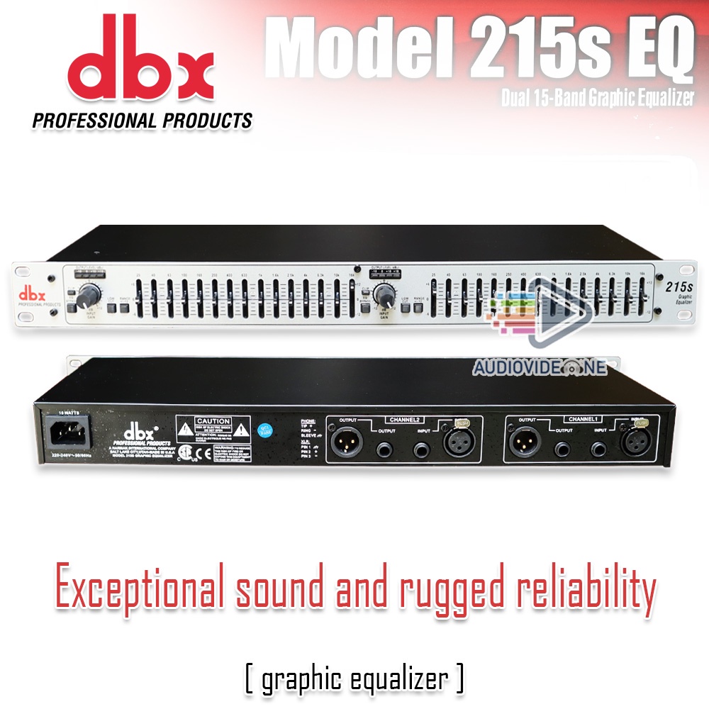 Equalizer DBX 215S EQ Ekualiser Audio 2 x 15 Band Equalizer DBX