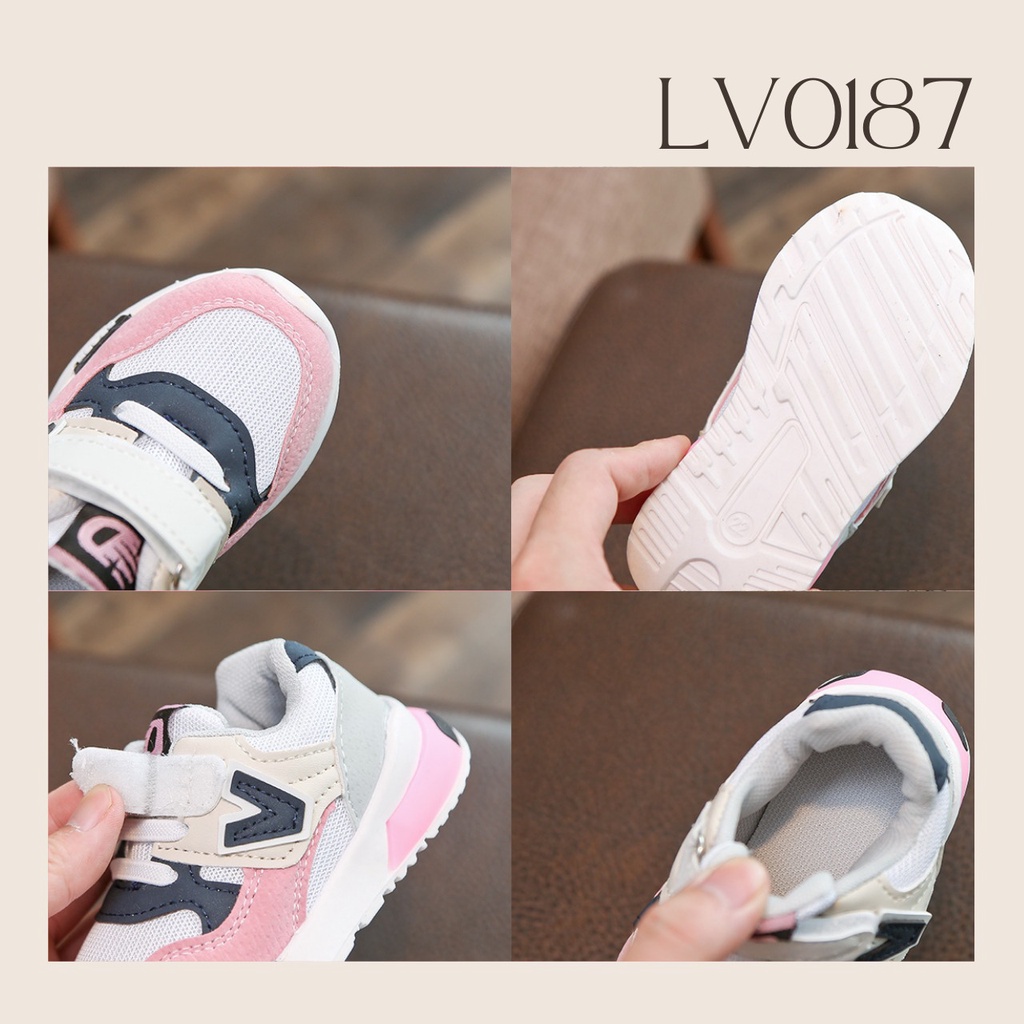 SHOEGALLERY LV0187  &quot;FREE BOX&quot; Sepatu Sneakers Import Anak Motif V