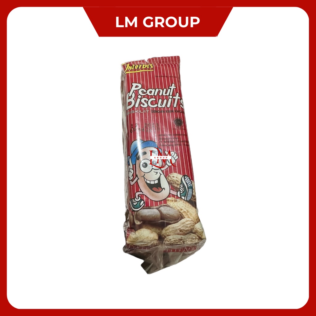 Interbis Tray Biskuit Peanut Crackers/Coklat Pack @268gr/Renceng @17gr