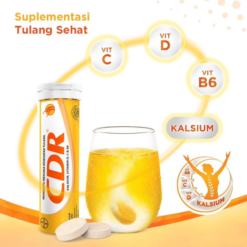 CDR calcium D Redoxon Suplemen tulang 10 tablet