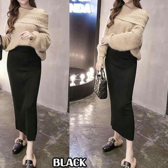 ✔✔SALE✔✔  Rok span rajut - rok rajut - pencil skirt - rok knit - rok rajut korea panjang - span kore