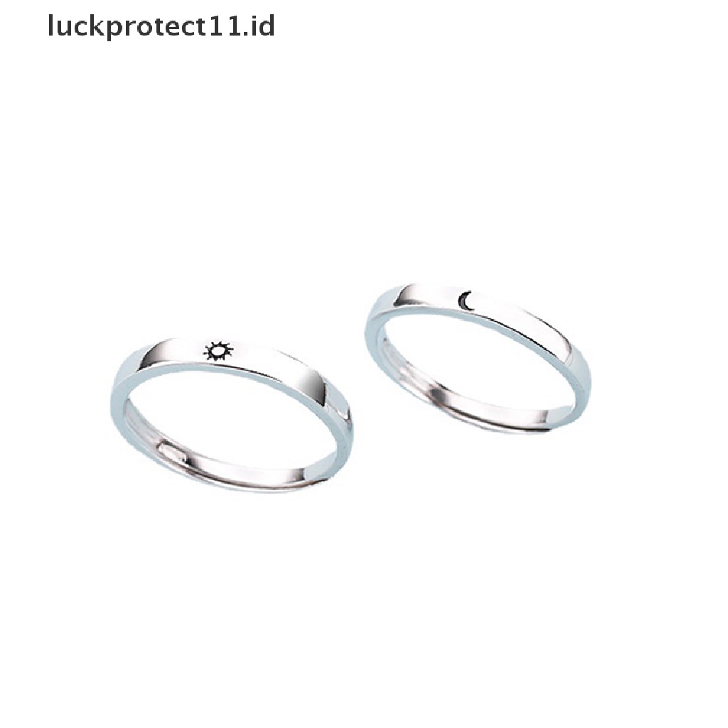 /Fashion Hot// Fashion// Fashion Opening Adjustable Sun Moon Couple Rings Untuk Hadiah Ulang Tahun Pernikahan.