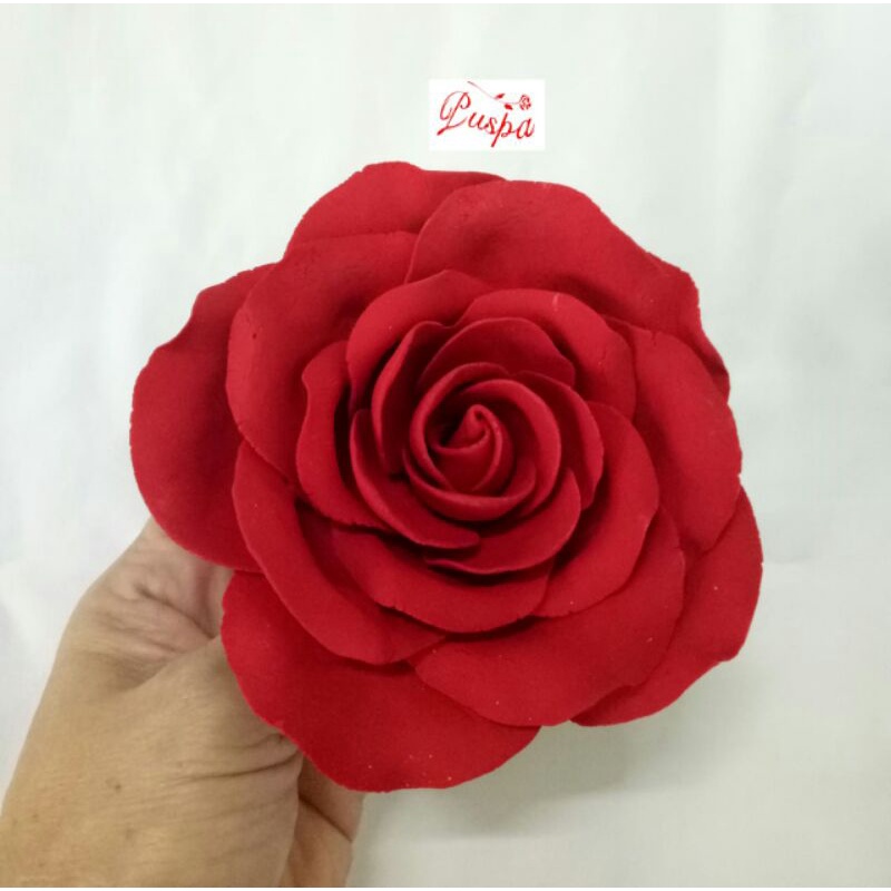 

(508/PMBM) Gumpaste Flower Sugar Flower/Bunga Gumpaste Red Rose