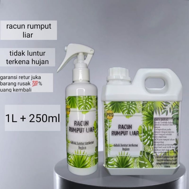 racun rumput paling ampuh / ALANG2 DAN GULMA KEMASAN 1LITER+250ML