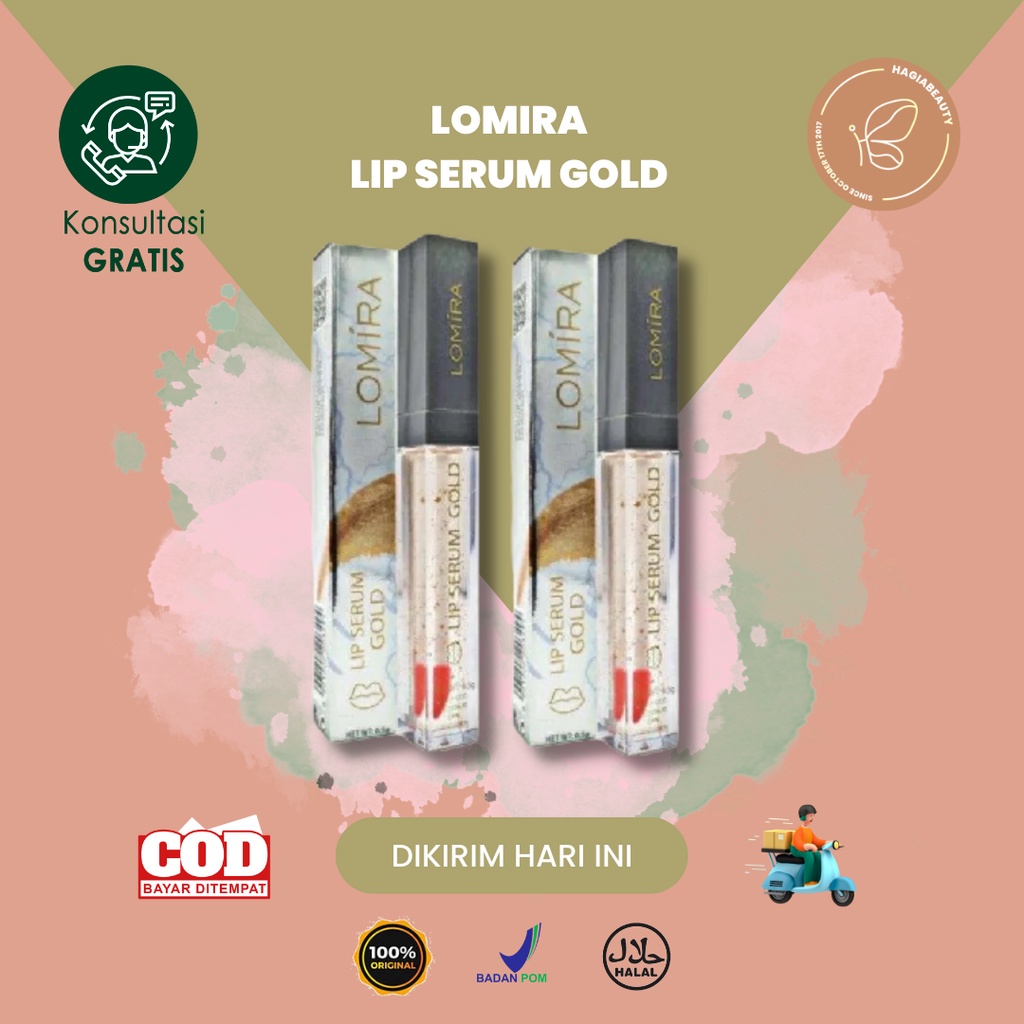 BISA COD - Lomira Lip Serum Gold - Serum Bibir Gold