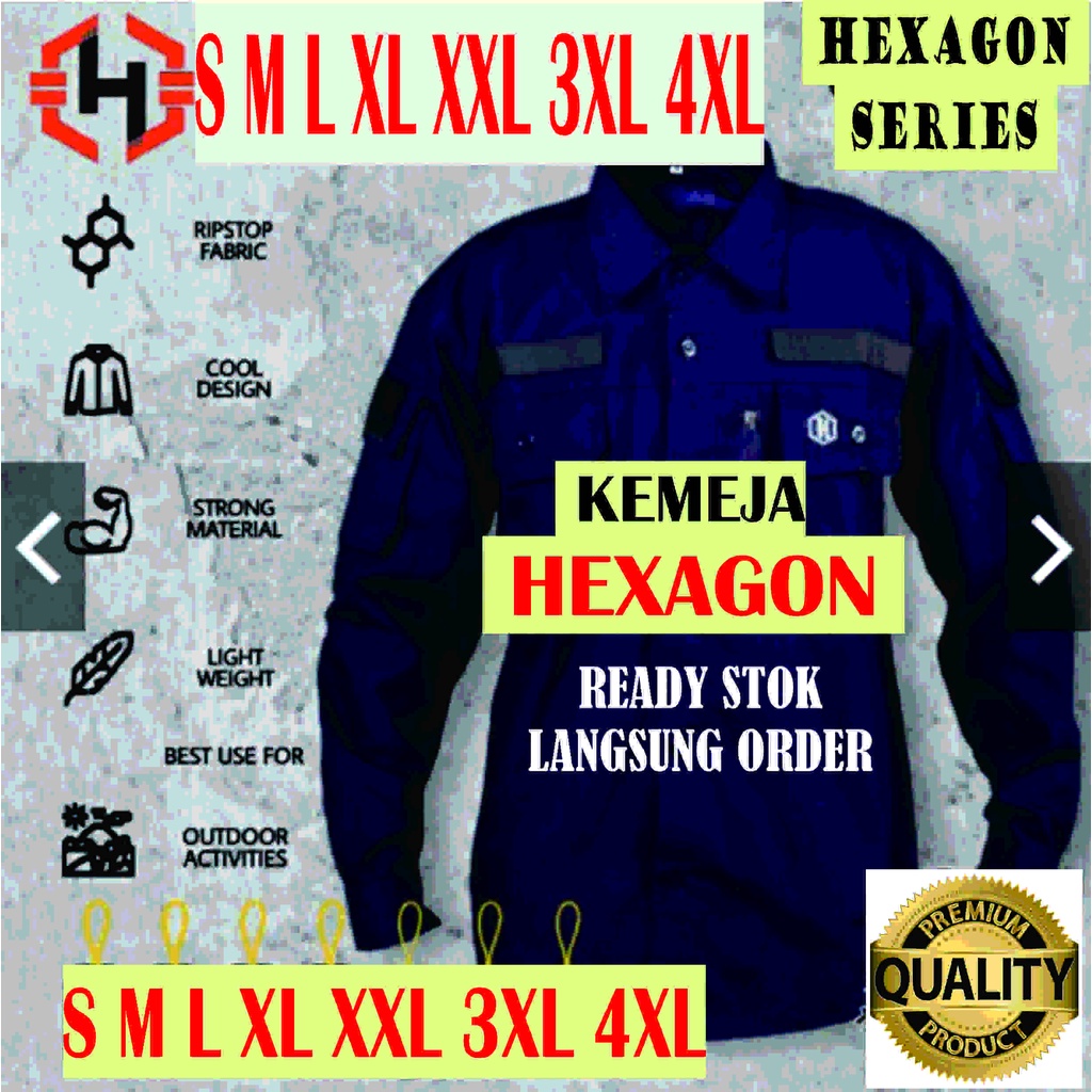 Jual Kemeja Baju Tactical Taktikal Hexagon Pdl Pns Reskrim Kantor Kerja Lapangan Outdoor Ukuran